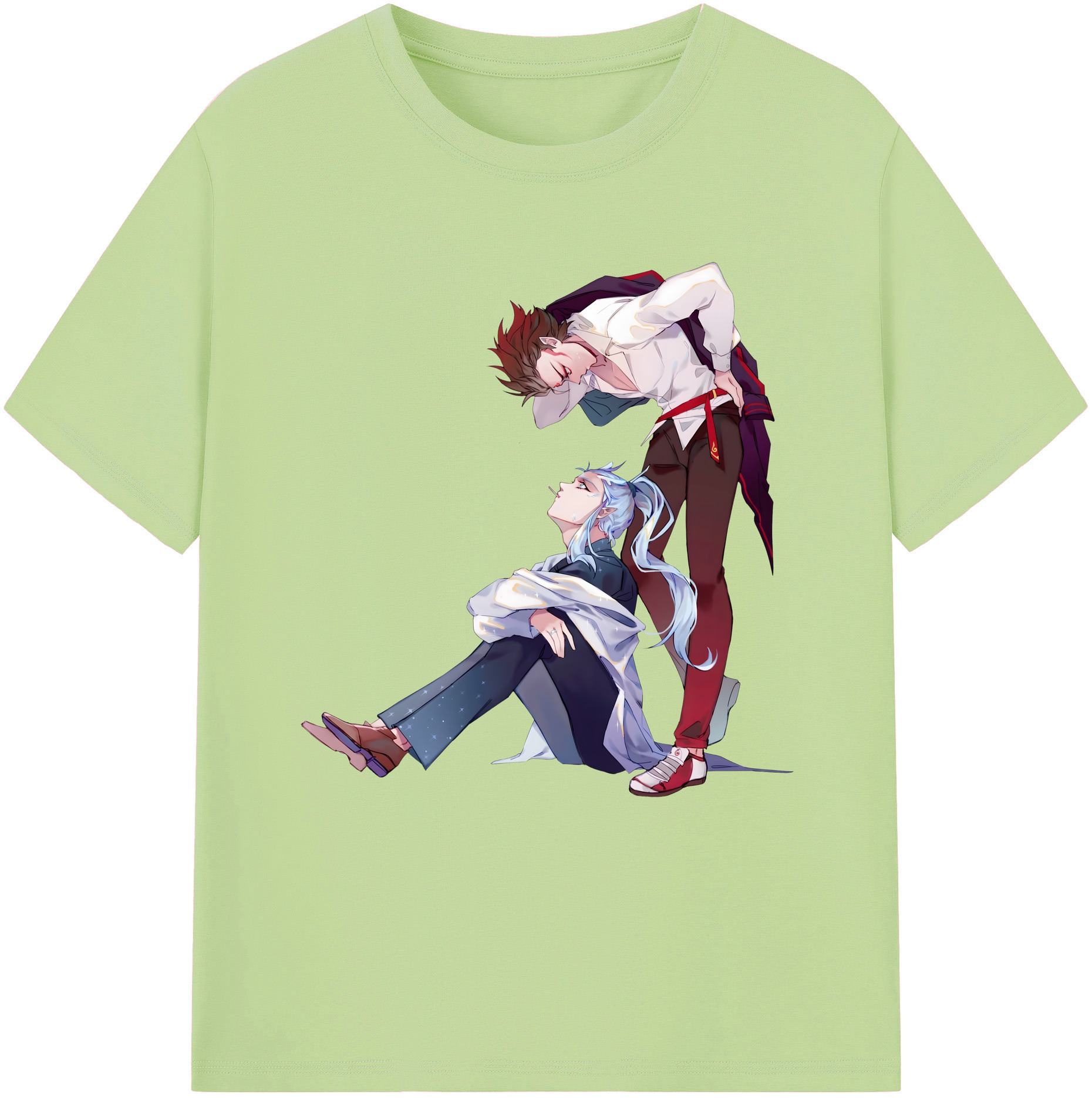 （画像用） Ne Zha 2 ナタ 魔童の大暴れ 綿100％半袖Tシャツ（フロントプリント）